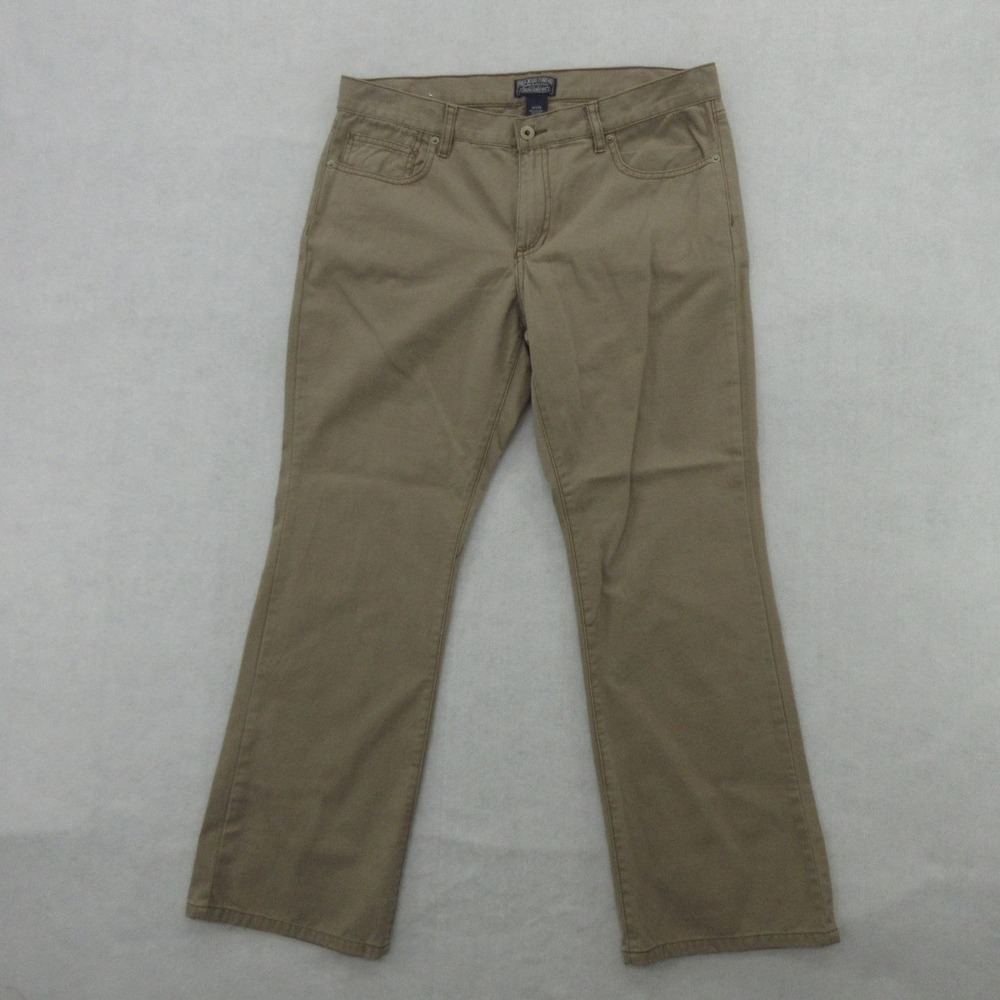 Polo Ralph Lauren Jeans Womens 14 Beige Mid Rise Straight Denim Cotton Pants